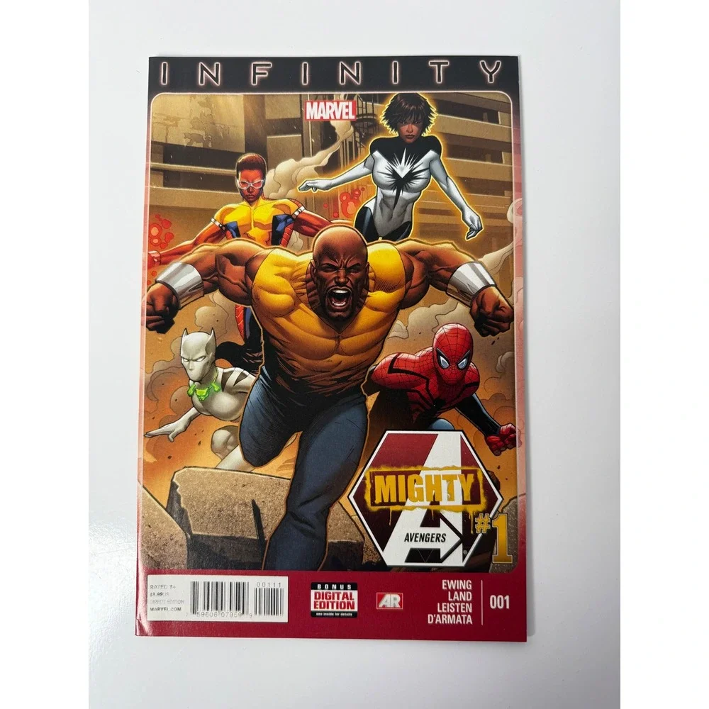 Marvel Mighty Avengers 1 Infinity Tie-In Luke Cage Spider-Man 2013 Greg Land Art